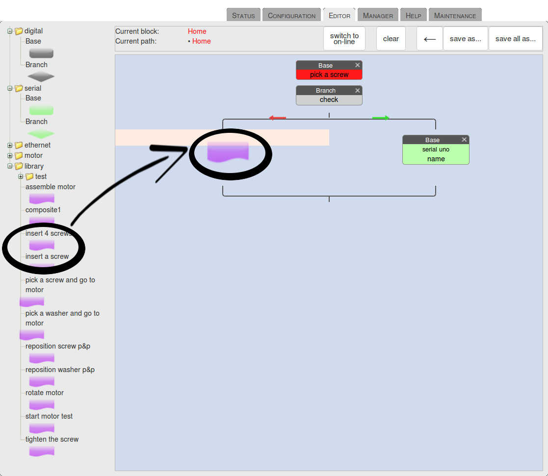 gui drag and drop operation